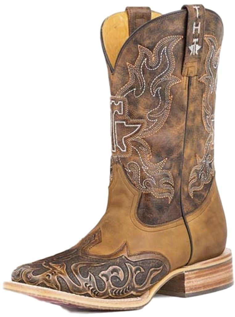 Tin Haul Western Boots Mens Checkers Brown 14-020-0011-0707 BR