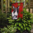 thumbnail image 2 of Carolines Treasures SC9589GF Bull Terrier Drapeau de Noël Flocon de Neige Rouge Taille Jardin, 2 of 3