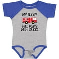 thumbnail image 3 of Inktastic Firefighter Daddy Plays with Trucks Boys or Girls Baby Bodysuit, 3 of 5