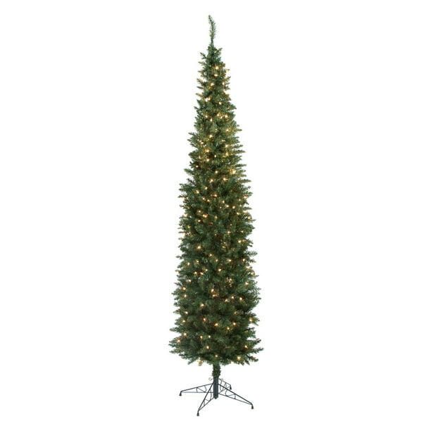 Classic Pine Pre Lit Pencil Christmas Tree Walmart Com