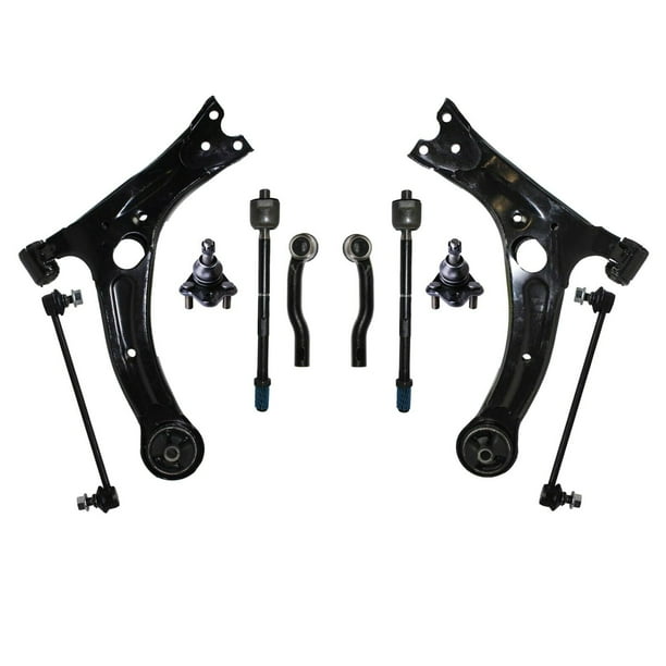 10 Pieces Lower Control Arm Ball Joints Tie Rod Ends & Sway Bar Links