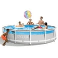 thumbnail image 6 of Intex: 14' x 42" Prism Frame: Clearview Premium Pool Set - Above Ground Pool Set, 3357 Gallon Capacity, Hydro Aeration Technology, Includes Filter Pump, Ground Cloth, Pool Cover & Ladder, Ages 6+, 6 of 6
