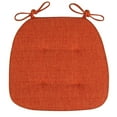 thumbnail image 2 of 2PCS Chair Cushions for Dining Chairs, D-Shaped Seat Cushions with Removable Washable Cover and Ties, Chair Pads for Kitchen, Indoor Dining Room, Patio Chairs, 17'' x 16''(Orange), 2 of 3