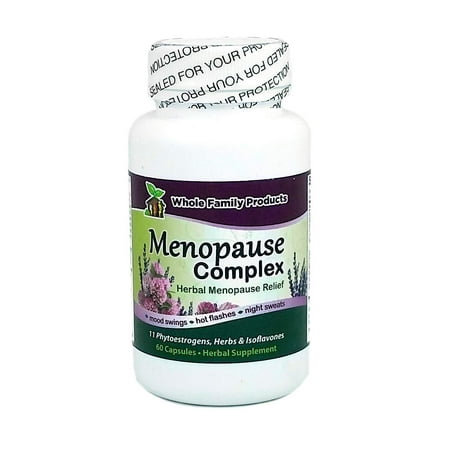 Menopause Complex - Herbal Menopause Support Supplement - PhytoEstrogen Pills with Black Cohosh, Red Clover and Soy Isoflavones for Relief of Hot Flashes, Mood Swings & Night (Best Supplement For Hot Flashes And Night Sweats)