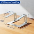 thumbnail image 4 of SIABC-LS03 Aluminum Laptop Stand, Ergonomic Detachable Computer Stand, Riser Holder Notebook Stand Compatible with Air, Pro, Dell, HP, Lenovo More 10-15.6" Laptops (Silver), 4 of 4