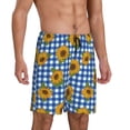 thumbnail image 2 of Sikiie Sunflowers Mens Pajama Shorts, Lightweight Lounge Pant with Pockets Soft Sleep Pj Shorts for Men4X-Large, 2 of 6