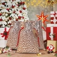 thumbnail image 6 of Naloa Leopard Brown Drawstring Christmas Bags, 3D Xmas Gift Bags, Christmas Wrapping Bags, Xmas Goodie Bags, Treat Pouch Bags, Party Favor Bags-Small, 6 of 9