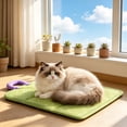 thumbnail image 4 of Pet Ice Pad Dog Mat, Waterproof Polyester Sleeping Pad, Non-Slip Breathable All Season Pet Bed Mat for Indoor Beds, Balconies and Living Spaces, Light Blue/Green, 4 of 5