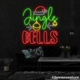 thumbnail image 3 of Glowneon Jingle Bells Neon Sign, Santa Hat Led Sign, Christmas Bubbles Led Sign, Restaurant Coffee, 3 of 5
