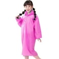 thumbnail image 2 of 3 Pcs Imperméable pour Enfants Activités Randonnée Imperméable à Capuche Poncho EVA Imperméable Multifonction Bouton Couverture pour Activités Extérieures Rose, 2 of 9