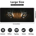 thumbnail image 2 of Tiger in Darkness Extended Gaming Mouse Pad Large Desk Mat with Non-Slip Rubber Base and Stitched Edges,Keyboard Mouse Mat Desk Pad for Work,Game,Office,Home 35.4 * 15.7 Inch, 2 of 6