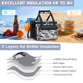 thumbnail image 3 of Holuxer Tactical Lunch Box for Men/Women, Insulated Lunch Bag for Woman Lunch Cooler Bags with Adjustable Shoulder Strap-Reusable Waterproof Leakproof Lunchbox for Work Picnic School, White-Camo, 3 of 7