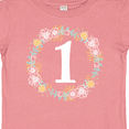 thumbnail image 4 of Inktastic 1st Birthday Rose Flower Wreath Girls Girls Baby T-Shirt, 4 of 5