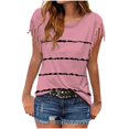 thumbnail image 1 of Pompotops Pull à Manches Courtes et Col Rond T-Shirt Décontracté Femme, 1 of 4