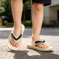 thumbnail image 4 of lnmuld Kids Flip Flops Unisex Lightweight Beach Sandals Non Shower Pool Summer Slippers for Boys Girls Size:12.5, 4 of 7