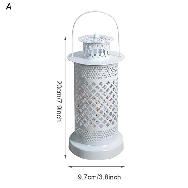 Candelabro Led Luz Nocturna Alimentado Por Batería Lámpara Colgante De Hierro Hueca Mesa Decorativa Ambiente Luz Regalos Para Dormitorio Yuarrent HA023262-00