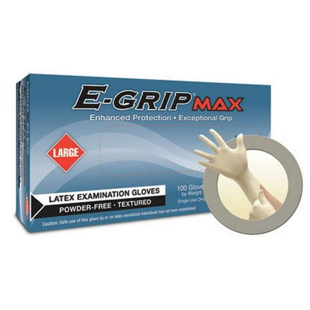 Microflex  Latex Exam Powder Free Textured Gloves - Large - 100 Per Box