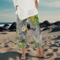 thumbnail image 4 of Pantalones capri Medlor Boho 2025 de verano de pierna ancha para mujer, 4 of 5