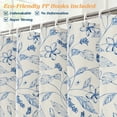 thumbnail image 3 of Inosoo Elegant Blue Floral Print Faux Linen Shower Curtain,Thick & Soft Bohemian Farmhouse Decorative Cloth Bathroom Curtain, 72" W x 72" L, 3 of 10
