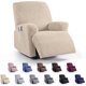 thumbnail image 1 of Nvzi Funda de sofá elástica de jacquard, funda de poliéster para sillón reclinable, fácil de instalar, lavable, protector de sofá para 1 asiento (caqui), 1 of 3