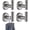Brushed, variant on PETGLE Chrome Bathroom Towel Hook, 304 Stainless Steel Coat Robe Clothes Hook for Bathroom Kitchen Garage Wall Mounted (Pack of 2), TH100-CH-P2