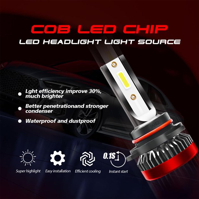 Juego de 2 uds de bombils LED para denteros , accesorios para bombils de luz antinieb extremadamente , repuest 9012 HIR2 Soledad Bombillas de faros de coche