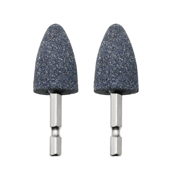 2 uds cabeza de muela lijado fino 6,35mm piedras de molienda broca hexagonal para maquinaria productos de madera gemas carburo cementado , Cónico 71mm