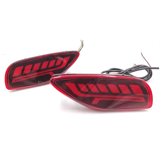 1 par de luces Led de parachoques trasero Reflector de señal de giro para coche