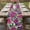 Purple Green Beige, variant on Table Runner 108 Inches Long for Kitchen Dining, Purple Flowers Dresser Scarf Farmhouse, Dining Table Decorations for Wedding/Parties, Spring Watercolor Floral Leaves Botanical Beige 13 x 108 In