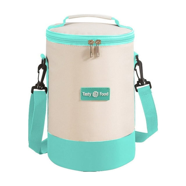Bags for School,Bag for School Cylinder Insulated Bag Shoulder Strap Model Round Multi-Layer Lunchbox Bag Worker School Handheld Crossbody Bento Bag Shoulder Bag for School