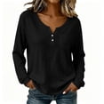 thumbnail image 5 of AloohaidyvioNo Boundaries Women's Long Sleeve Tops Casual Loose Soft Fall V Neck Shirts, 5 of 8