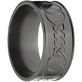 thumbnail image 3 of 10mm Flat Black Zirconium Ring with a Milled Celtic Design, 3 of 3