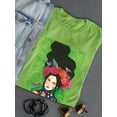 thumbnail image 3 of Pastell Woman With Flower Wreath. T-shirt Women's -Hulya Ozdemir Designs, Female XX-Large, 3 of 4