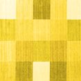 thumbnail image 1 of Ahgly Company Indoor Square Checkered Yellow Modern Area Rugs, 3' Square, 1 of 4