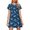 Dark Blue, variant on Womens Pajamas Funny Print Long Sleeve Sleep Dress Home Plus Size Robes for Women,Dark Blue,M