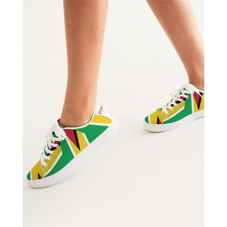 

Abstract Guyana Flag Women s Faux-Leather Sneaker
