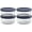 Navy, variant on PETGLE SnugFitTM Round Food Storage Containers with Lids (4-Piece, 4-cup, Red, oven-safe)
