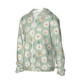 thumbnail image 2 of Balery Daisies Flowers Men's Women's UPF 50+ Sun Protection Lightweight Hoodie Performance Long Sleeve Shirt for Fishing Running-Small, 2 of 9