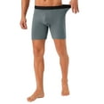 thumbnail image 5 of INSPIRE CHIC Men's Underpants Boxer Briefs Open-Fly Secure Waist Stretch Boxer Underpants 36 Dark Gray, 5 of 6