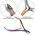 thumbnail image 3 of Nail Cuticle Pcomher Tweezer Rainbow Cutter Nipper Clipper Dead Skin Remover Stainless Steel Manicure Nails Art Tool ManicureTool, 3 of 6