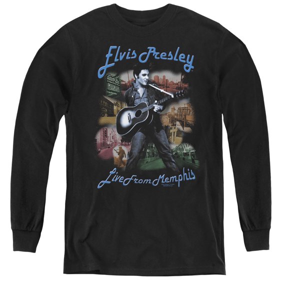 Elvis Presley Memphis Youth Long Sleeve T-Shirt Black