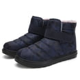 thumbnail image 4 of Zapatos planos para caminar para mujer antideslizantes con forro de felpa con gancho y bucle para viajes al aire libre, 4 of 8
