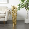 thumbnail image 2 of DecMode 31" Abstract Tall Floor Drip Gold Aluminum Metal Vase with Melting Designed Body, 2 of 11