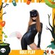 thumbnail image 4 of Colgante de cola de animal 3D para Halloween, con pompones y soporte para mujer, cola peluda de moda, 50 cm, cola de peluche para Halloween, 4 of 5