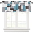 thumbnail image 2 of Blue Abstract Geometric Mid Century Curtain Home Decoration Living Room Short Curtains Window Treatments For Kitchen Bedroom, 2 of 6