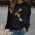 thumbnail image 2 of Womens Pullover Sweatshirt Womens Print Long-sleeved Sweatshirt Casual Blouse Pullover, 2 of 3