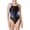 Black/Blue, variant on Women's Edge Splice One-Piece Swimsuit (Black/Blue, 28)