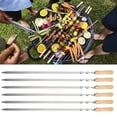 thumbnail image 2 of ZOUSSIQI 6 Pcs Brochettes en Acier Inoxydable pour Barbecue Outils de Grillade pour Cuisine JU316-70141, 2 of 13