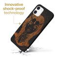 thumbnail image 3 of Case Yard Wooden Case for iPhone-12-Mini Soft TPU Silicone cover Slim Fit Shockproof Wood Protective Phone Cover for Girls Boys Men and Women Supports Wireless Charging Demon Girl Design, 3 of 7
