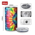 thumbnail image 4 of 20oz Coffee Tumblers Vibrant Tie Dye Symmetry Stainless Steel Vacuum Insulated Travel Tumbler Coffee Cups Mug with Lid and Straw with Cleaning Brush for Cold & Hot Drinks, 4 of 5